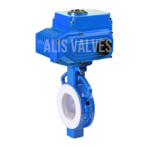 PFE LINED ELECTRIC BUTTER FLY VALVE