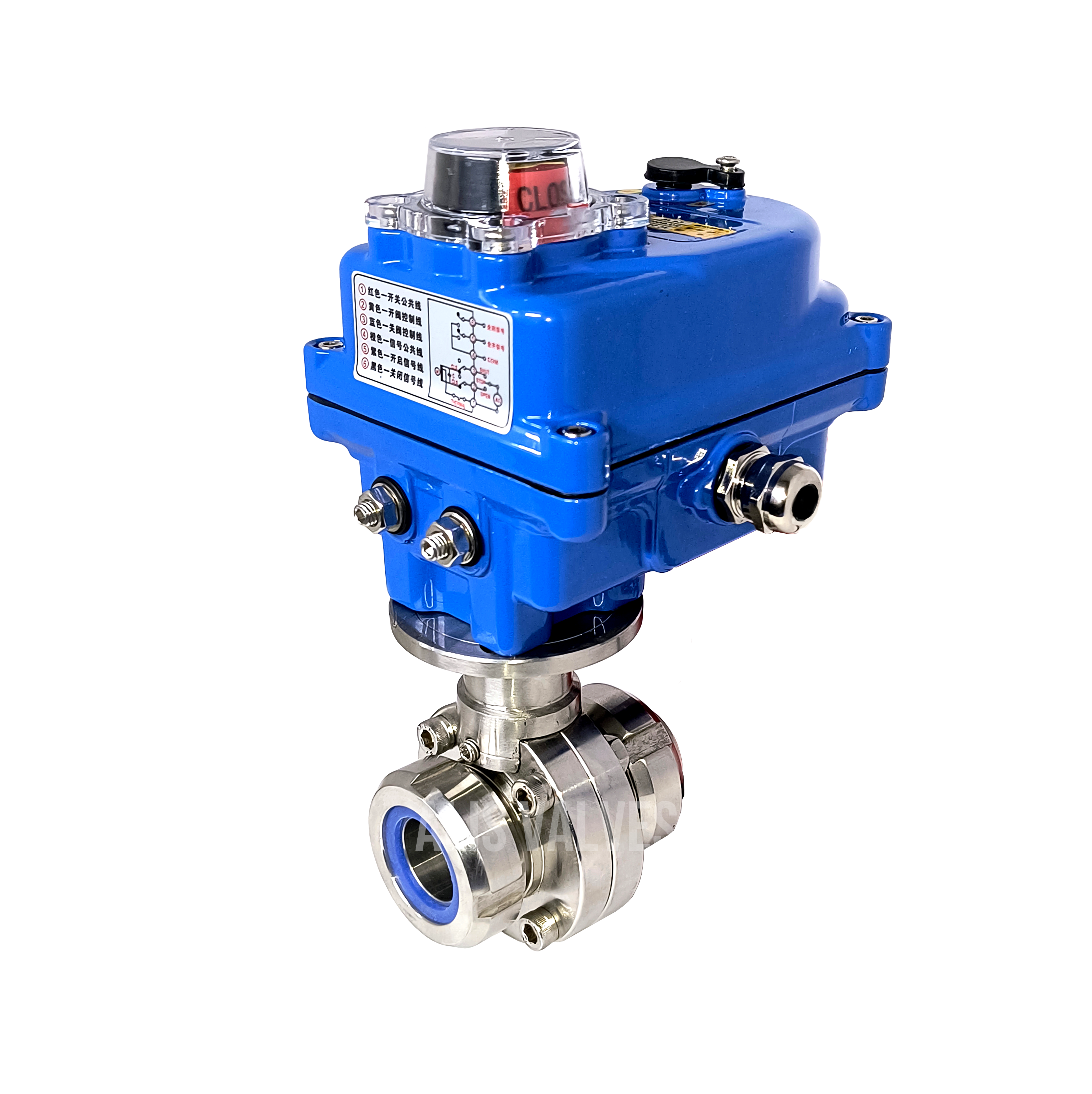 pharma union electric butterfly Valve