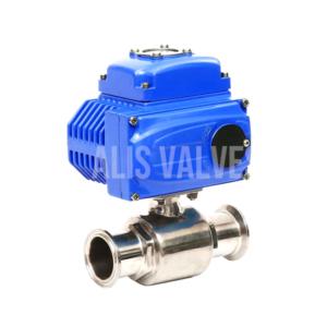 electric single piece 2 way tc end ball valve