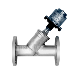 y type flanged control valve
